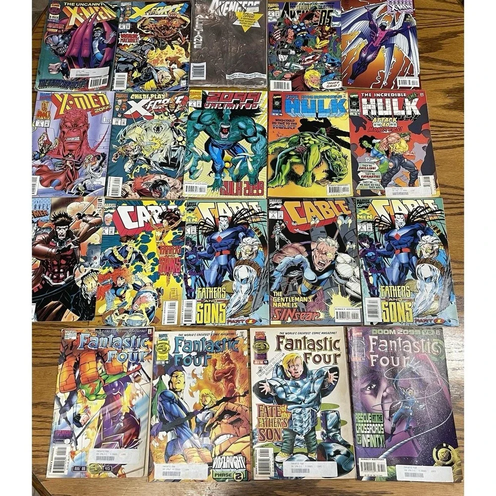 Marvel Comics 1990s Fantastic Four Cable Hulk X-men Avengers Lot Of 19